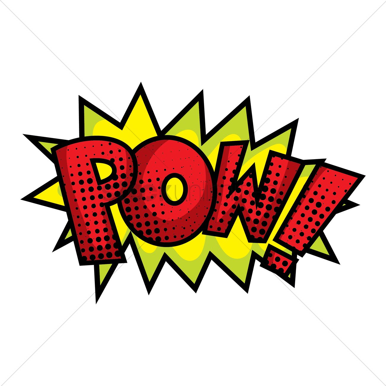 1300x1300 Comic Effect Pow Vector Image