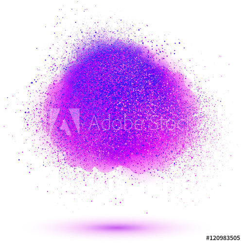 500x500 Paint Powder Vector Cloud Isolated On White Background