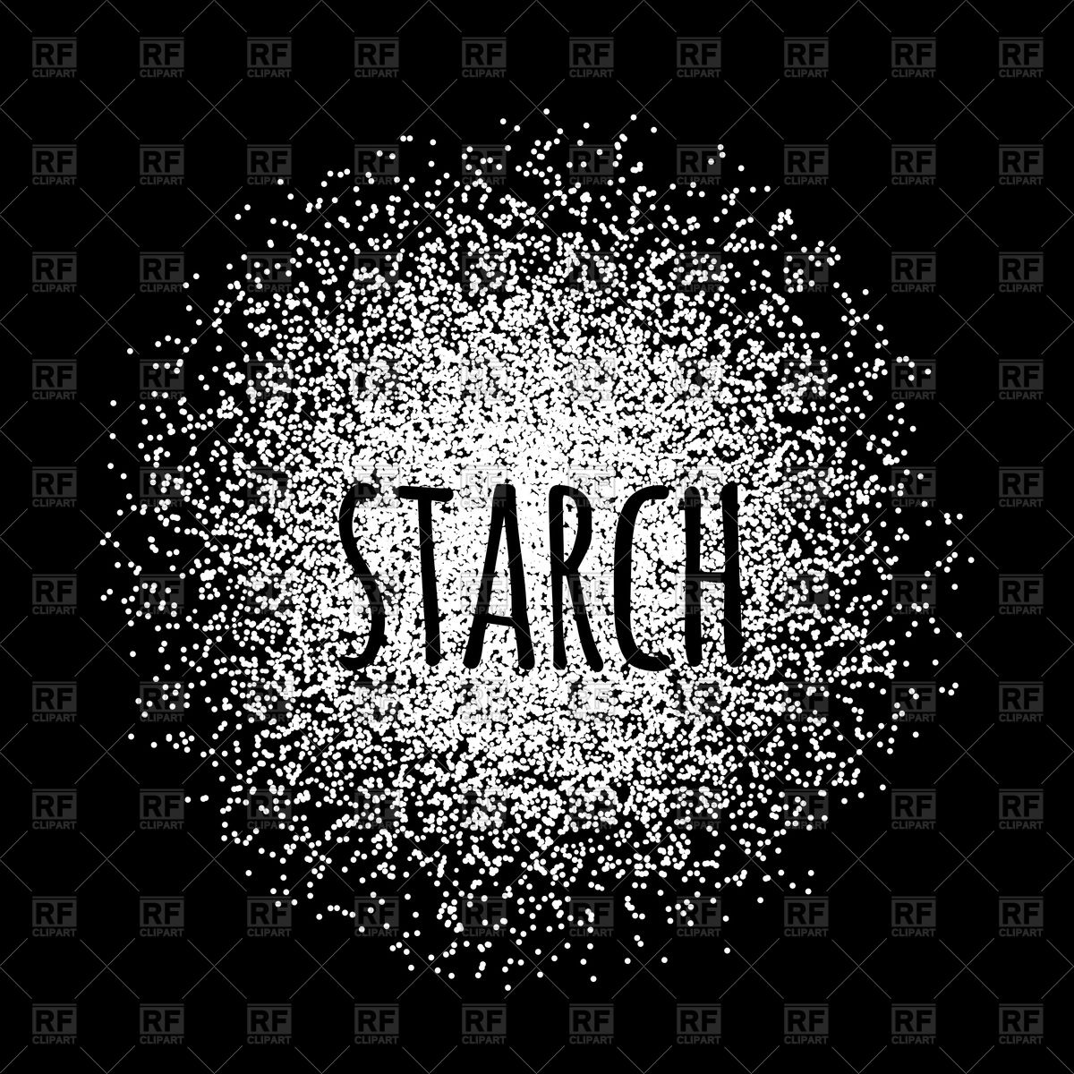 1200x1200 Starch In Form Of White Powder Vector Image Vector Artwork Of
