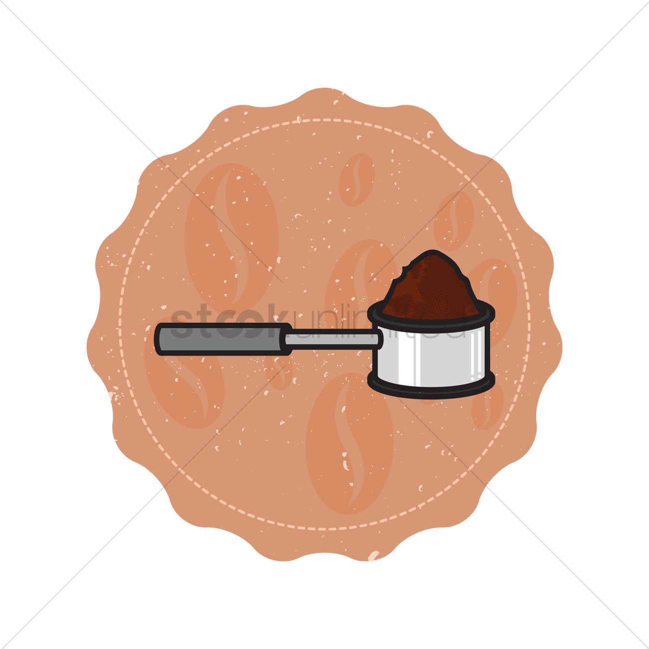 1300x1300 Coffee Powder Vector Image