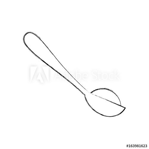 500x500 Spoon With Sugar Powder Vector Illustration Design