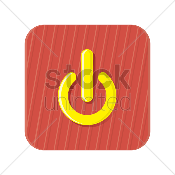 600x600 Power Button Vector Image
