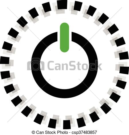 450x470 Power Button Vector Icon Clipart Vector