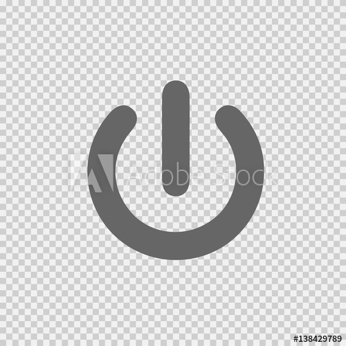 500x500 Power Button Vector. Start Vector Icon. Vector Eps 10 On