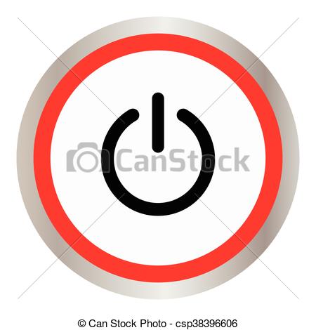 450x470 Vector Illustration Of Power Button.
