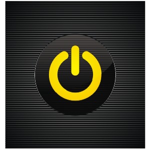 300x300 Glass Power Button Vector