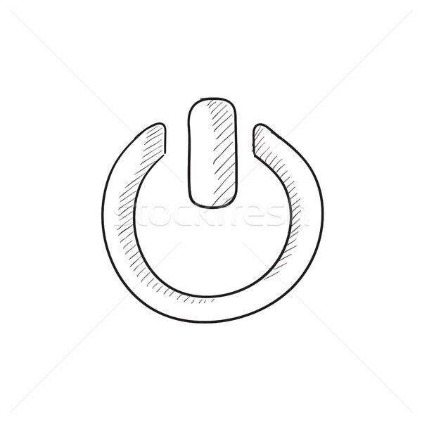 600x600 Power Button Sketch Icon. Vector Illustration Andrei Krauchuk
