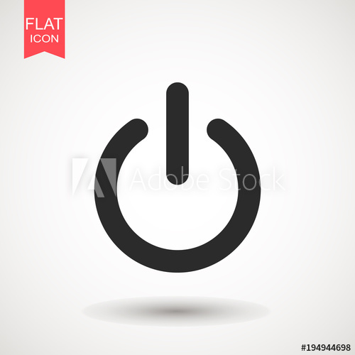 500x500 Power Icon Vector Illustration On The White Background. Power