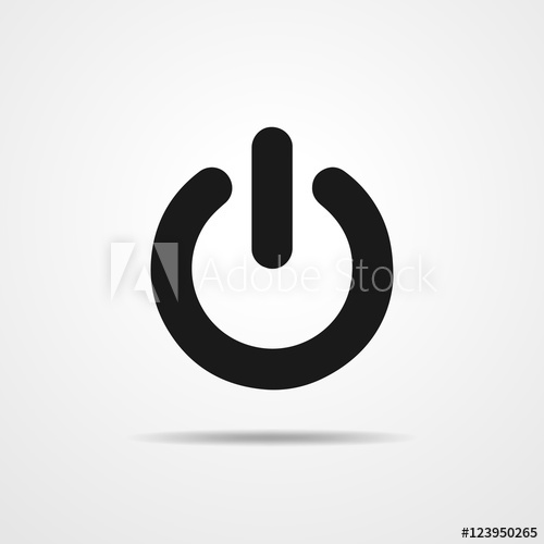 500x500 Power Icon. Vector Illustration