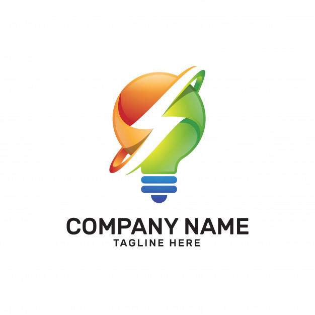 626x626 Idea Light Bulb Thunder Power Logo Vector Premium Download