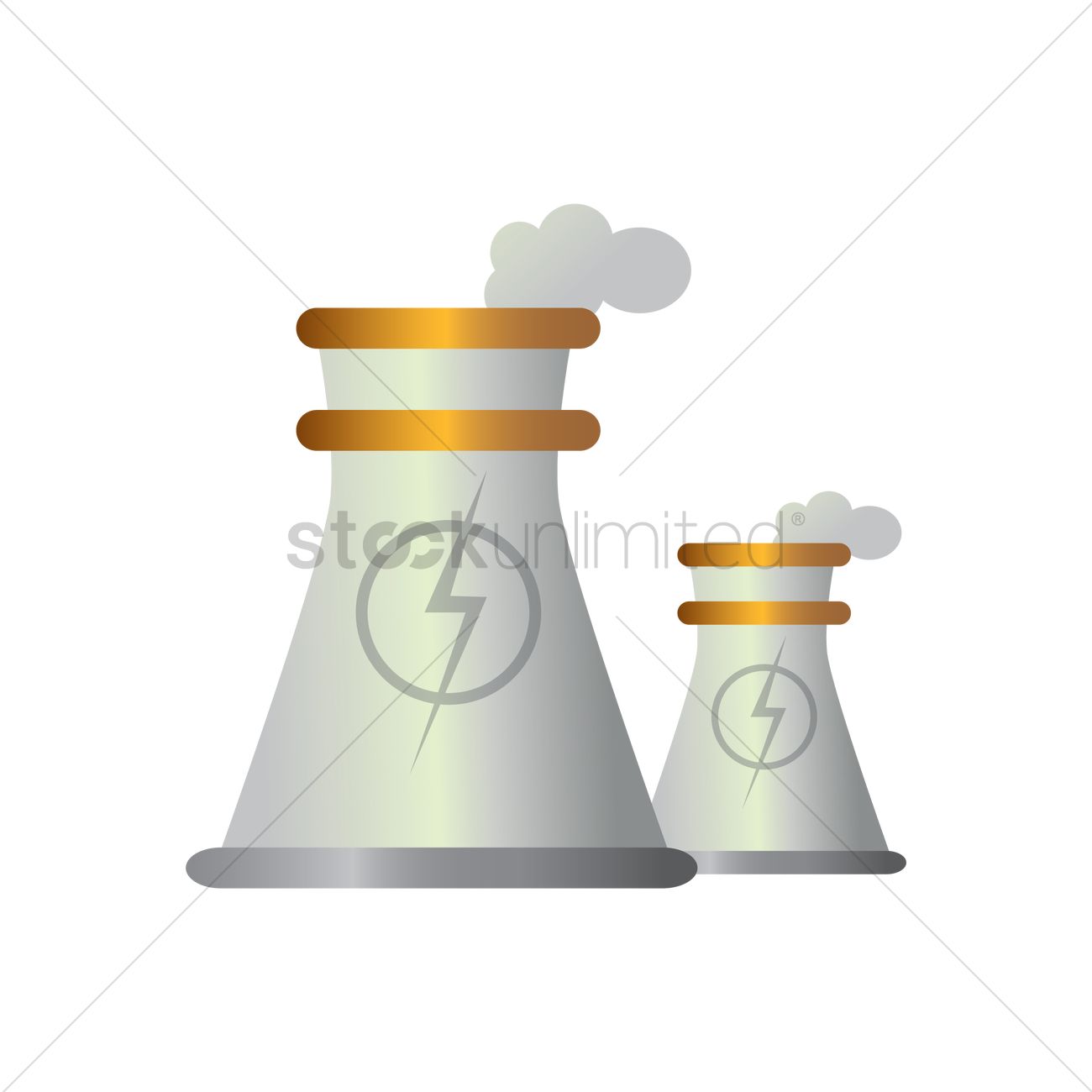 1300x1300 Nuclear Power Plant Vector Image