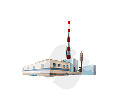 425x356 Power Plant Vector Clip Art 00102