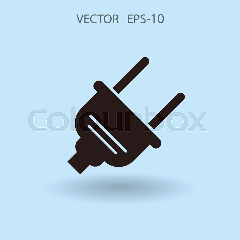 800x800 Flat A Power Plug Vector Icon Stock Vector Colourbox