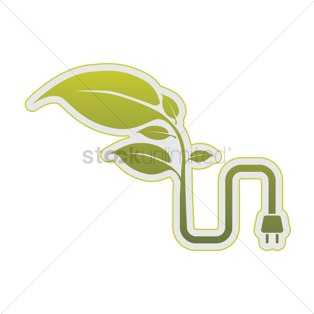 1300x1300 Free Eco Friendly Power Plug Vector Image