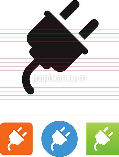 400x527 Vector Power Cord Icon