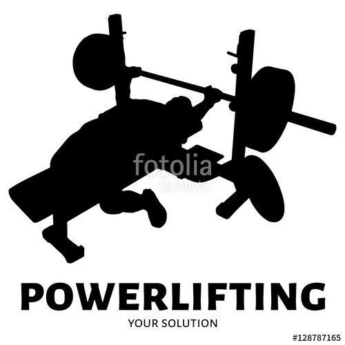 500x500 Powerlifting Vector Logo. A Logo In The Shape Of A Powerlifter