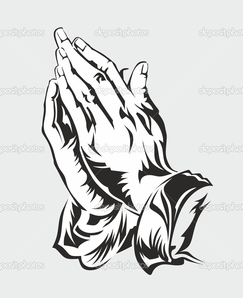 836x1023 Praying Hands Vector Clipart