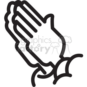 300x300 Royalty Free Praying Hands Vector Icon 398794 Vector Clip Art