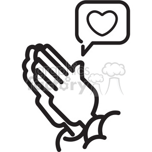 300x300 Royalty Free Social Media Praying Hands For Likes Vector Icon
