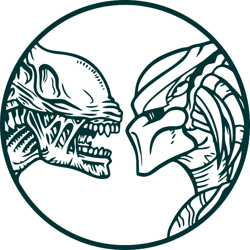 800x800 Vector Alien Vs Predator Wall Decals