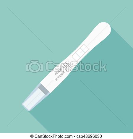 450x470 Pregnancy Test, Flat Design Vector.