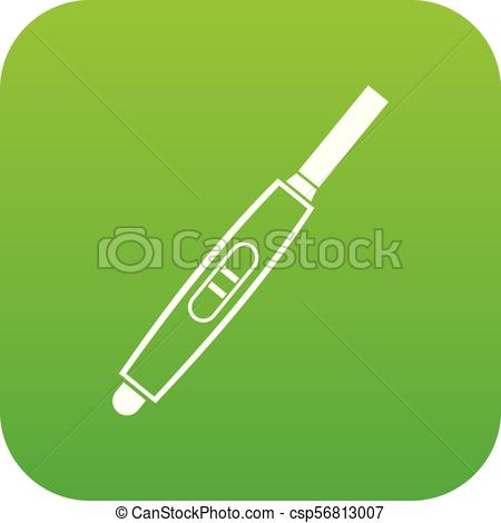 450x470 Pregnancy Test With Positive Pregnant Icon Digital Green For Any