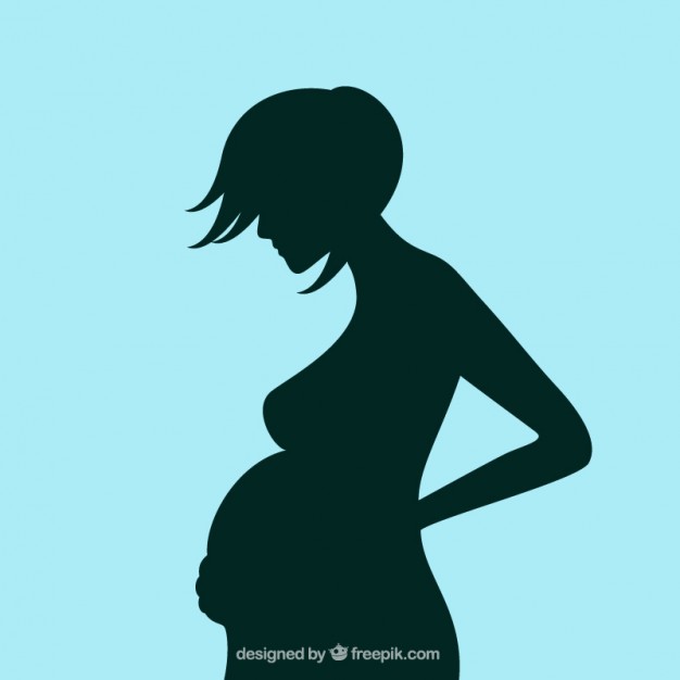 626x626 Pregnant Silhouette Vector Free Download