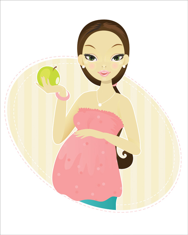 600x750 Seven Pregnant Women Vector Free Vector 4vector