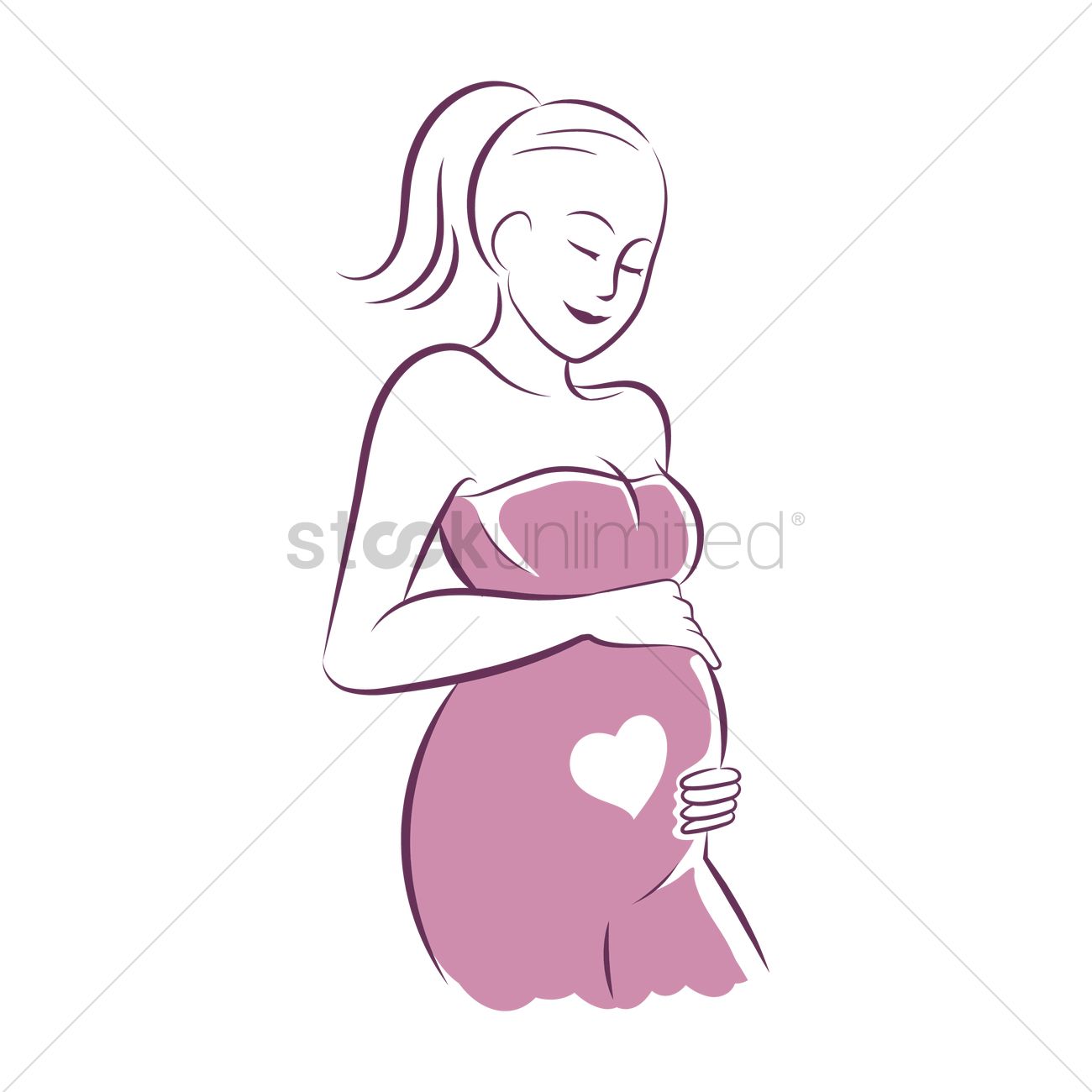1300x1300 Artistic Design Of Happy Pregnant Woman Vector Image