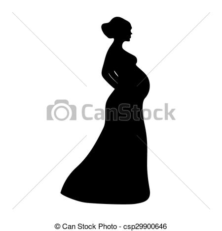 450x470 Silhouette Of A Pregnant Woman.