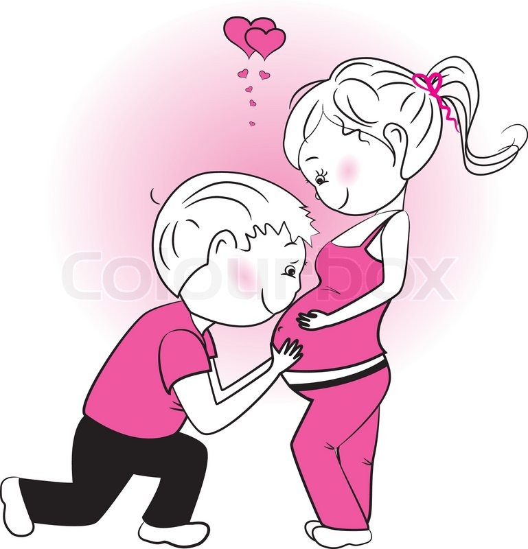 769x800 Man And A Pregnant Woman, Vector Stock Vector Colourbox