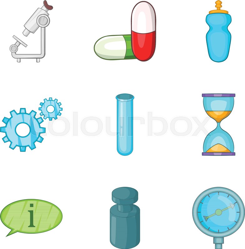 785x800 Medical Prescription Icons Set. Cartoon Set Of 9 Medical