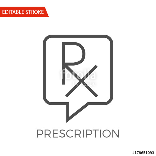 500x500 Prescription Vector Icon Stock Image And Royalty Free Vector