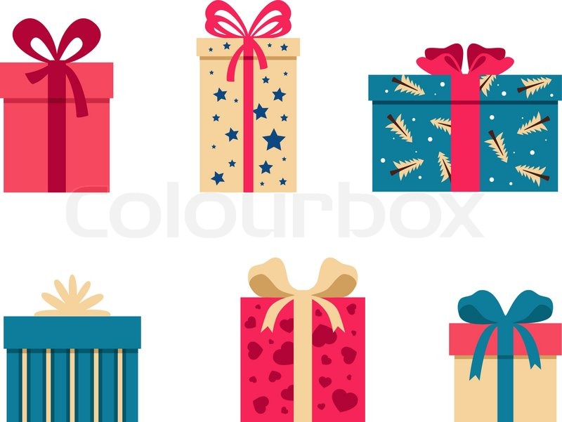 800x601 Set Of Colorful Gift Box Symbols. Best Illustrations In A Modern