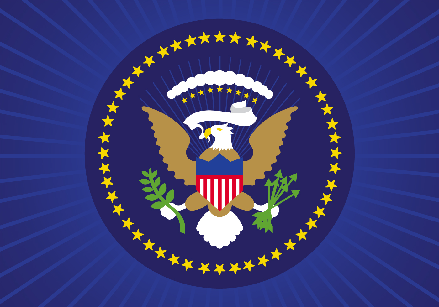 1400x980 Presidential Seal Free Vector Art