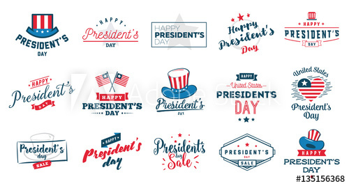 500x267 Presidents Day Vector Typography.
