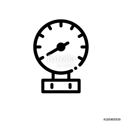 500x500 Pressure Gauge Vector Icon Stock Image And Royalty Free Vector