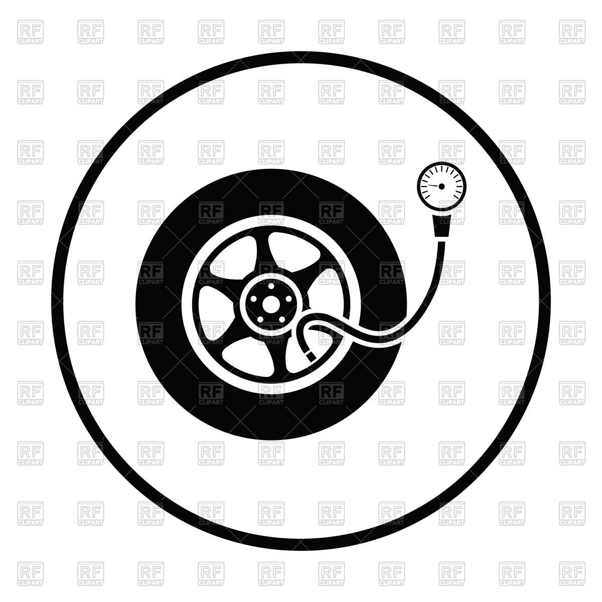 1200x1200 Tire Pressure Gage Icon Vector Image Vector Artwork Of Objects