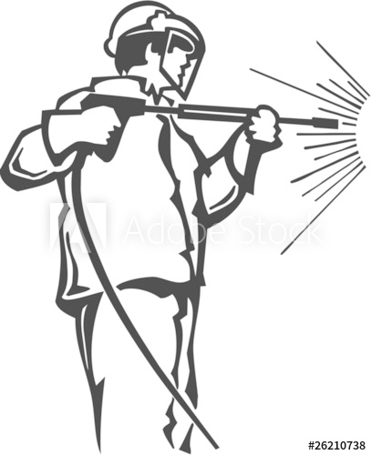 407x500 Pressure Washer Vinyl Ready Vector Illustration