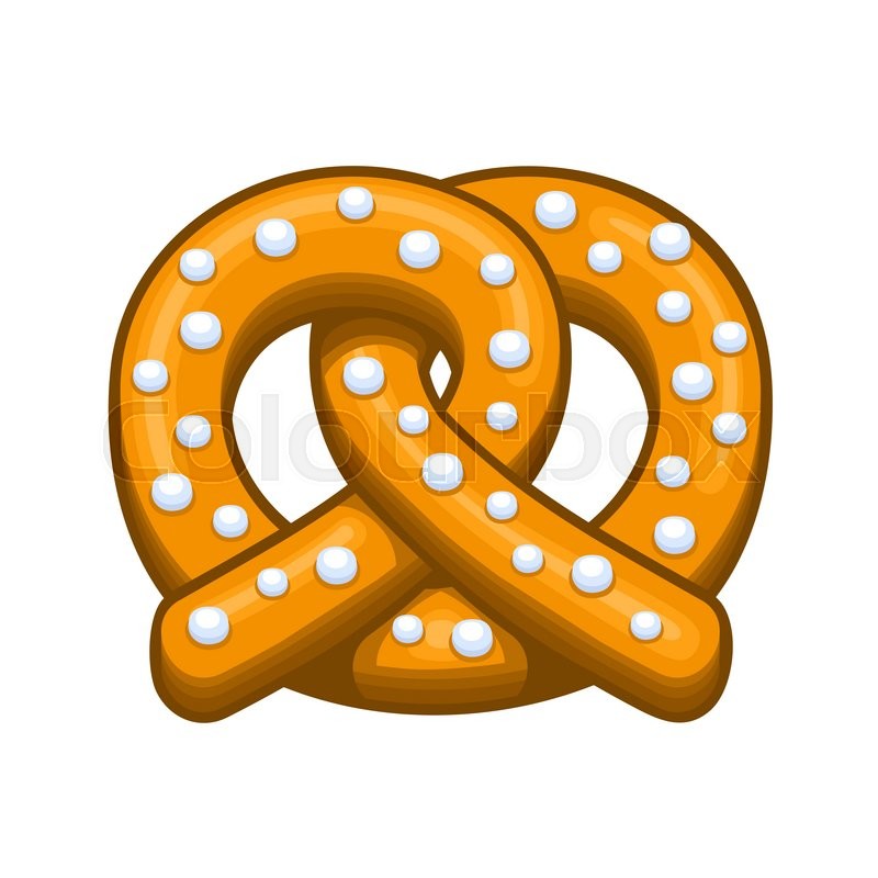 800x800 Pretzel Icon On The White Background. Vector Illustration Stock