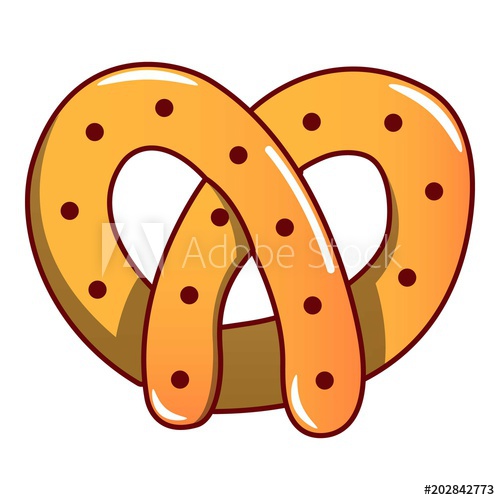 500x500 Pretzel Icon. Cartoon Illustration Of Pretzel Vector Icon For Web