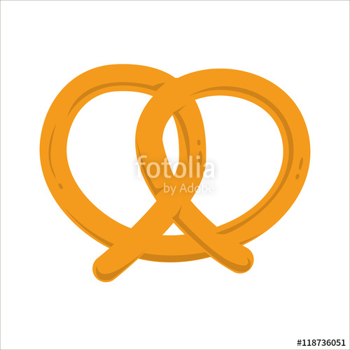 500x500 Pretzel Vector Illustration. Stock Image And Royalty Free Vector