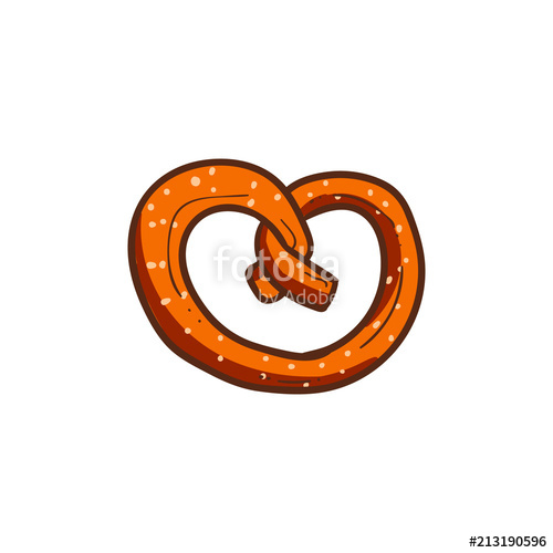 500x500 Cute Pretzel Vector Illustration Stock Image And Royalty Free