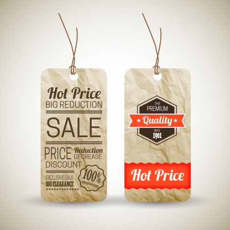 468x468 Old Paper Price Tag Vectors Stock In Format For Free Download 5.68mb