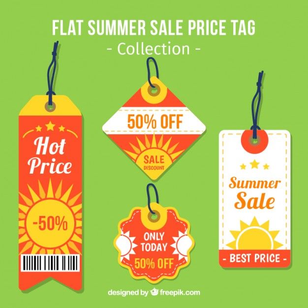626x626 Summer Sale Price Tags Free Vector My Freepik
