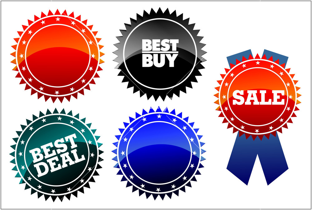 1000x675 Vector Price Tags Royalty Free Stock Image