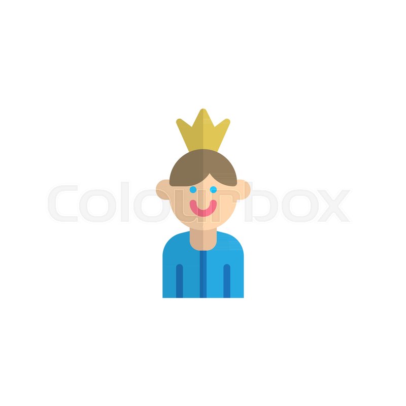 800x800 A Little Prince Flat Icon, Vector Sign, Colorful Pictogram