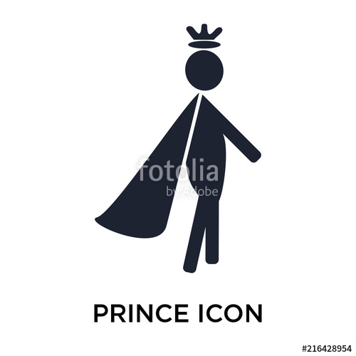 500x500 Prince Icon Vector Sign And Symbol Isolated On White Background