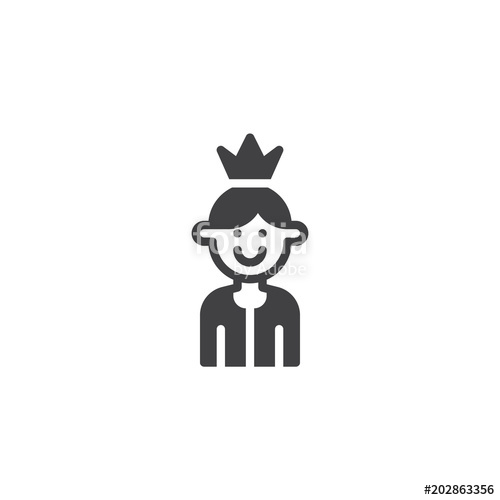 500x500 A Little Prince Vector Icon. Filled Flat Sign For Mobile Concept
