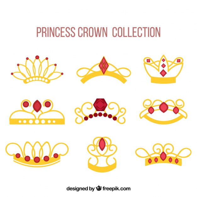 626x626 Elegant Princess Crowns Vector Free Download